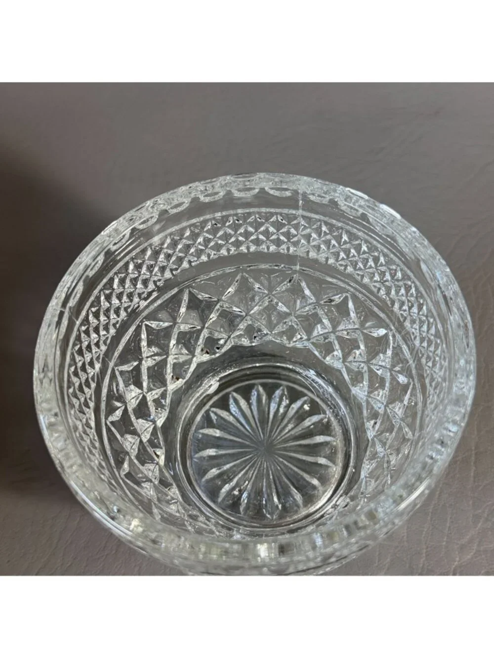Vintage Anchor Hocking Wexford Clear Glass Covered Small Candy Dish Sugar Bowl